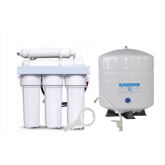 Premier 6-Stage Alkaline Reverse Osmosis Water System - 75 GPD, PH+ & ORP Negative (Made In USA)