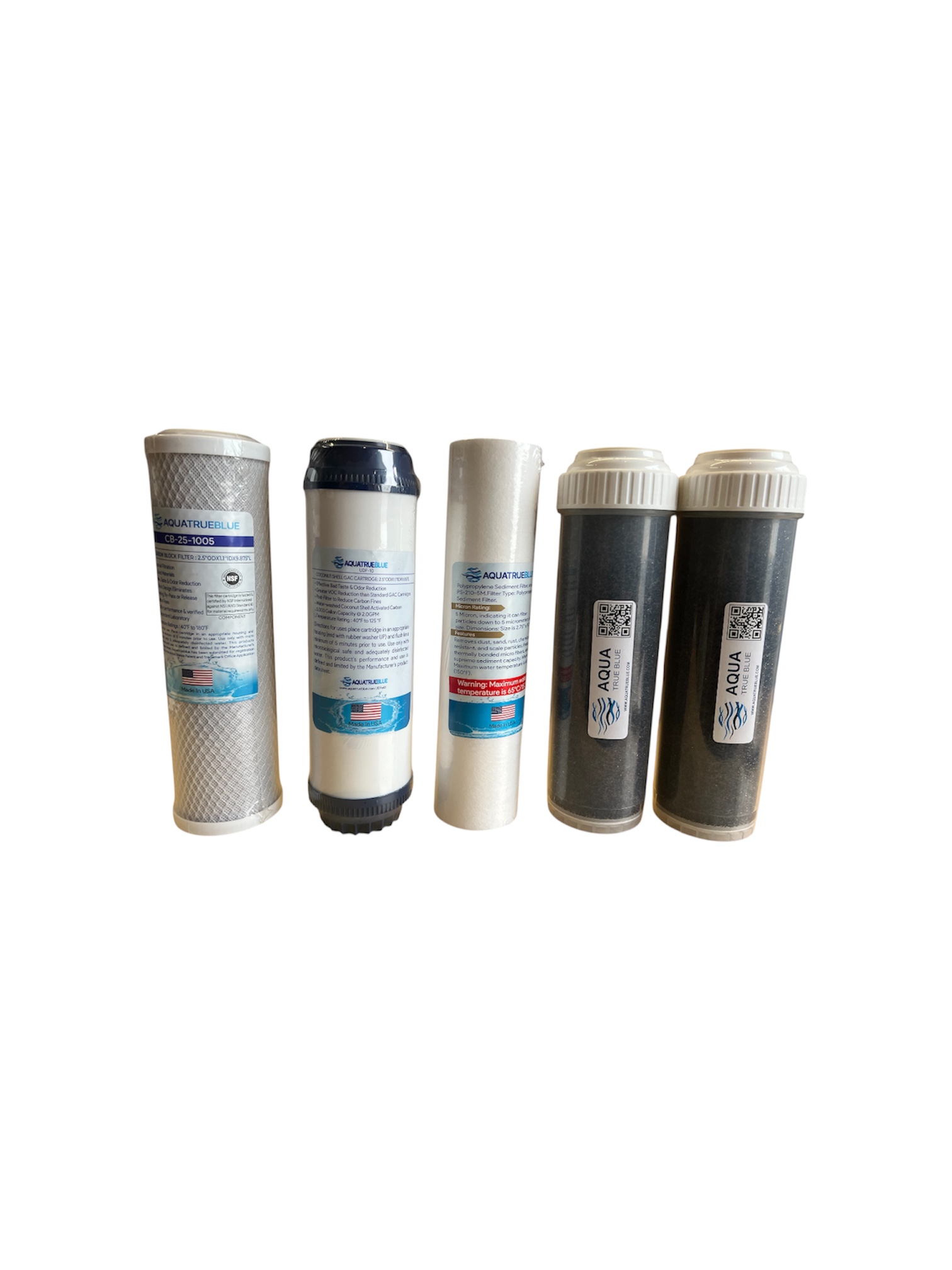 Replacement Filters for 6 Stage Aquarium Reef Reverse Osmosis RO/DI Water Systems (Sediment, GAC, Carbon, 2 DI Filters) - Image 3