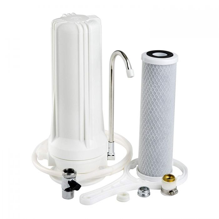 Complete Unit Carbon Filter Countertop Single Stage Drinking Water Filter 